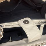 Chanel Vintage White Quilted Leather Chain Me Tote 2010