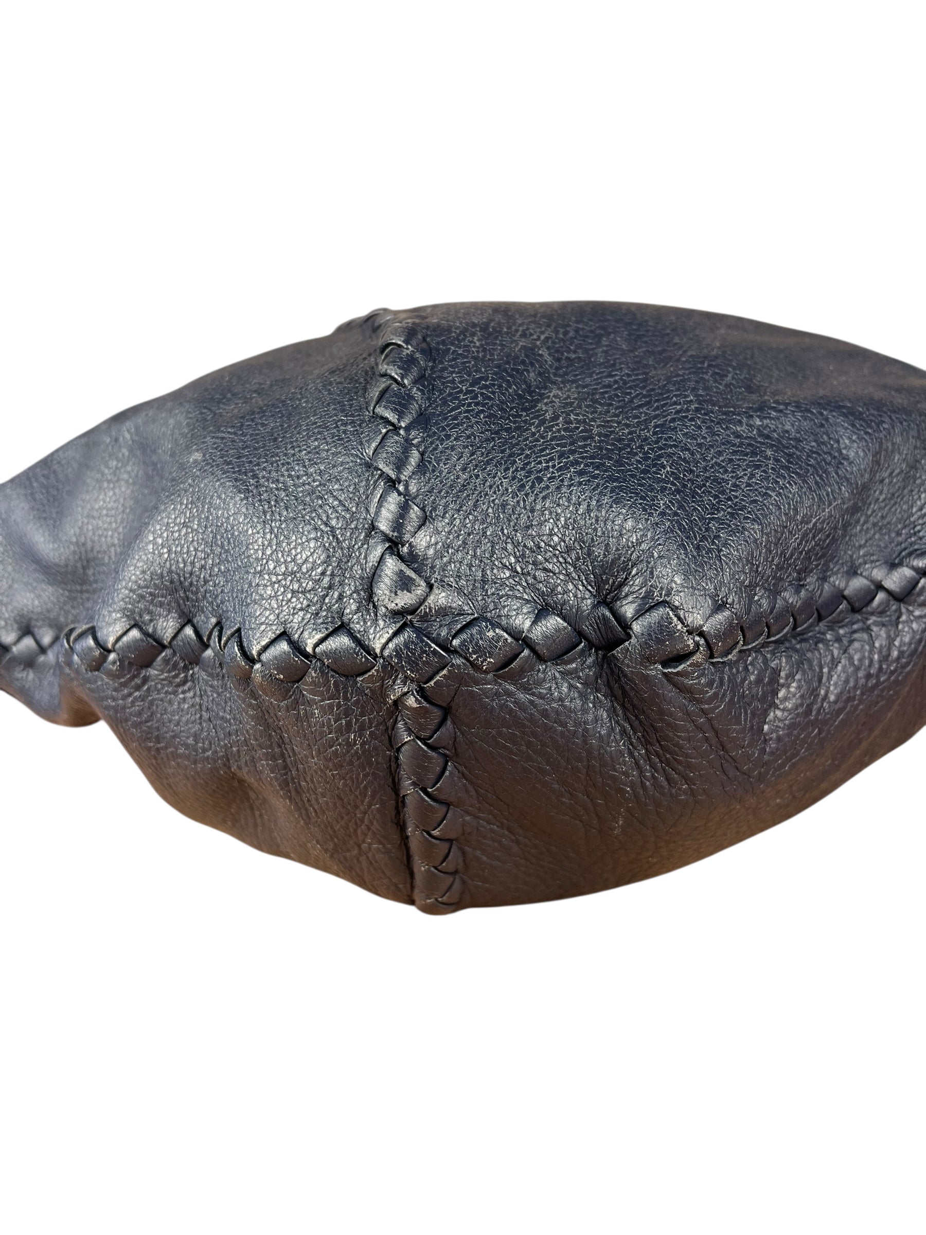 Bottega Veneta Blue Intrecciato Hobo Shoulder Bag