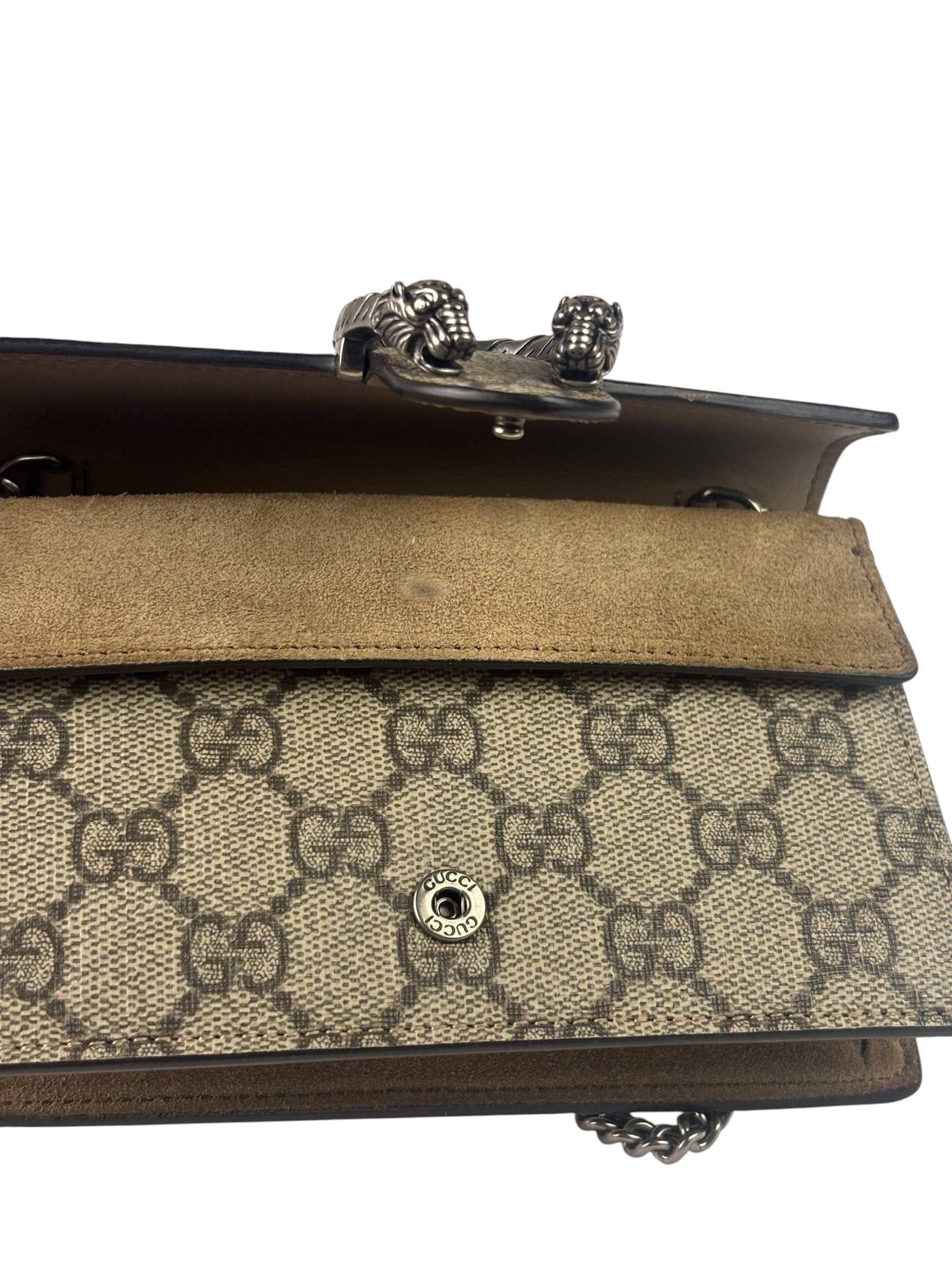 Gucci Beige GG Supreme Nano Dionysus Shoulder Bag