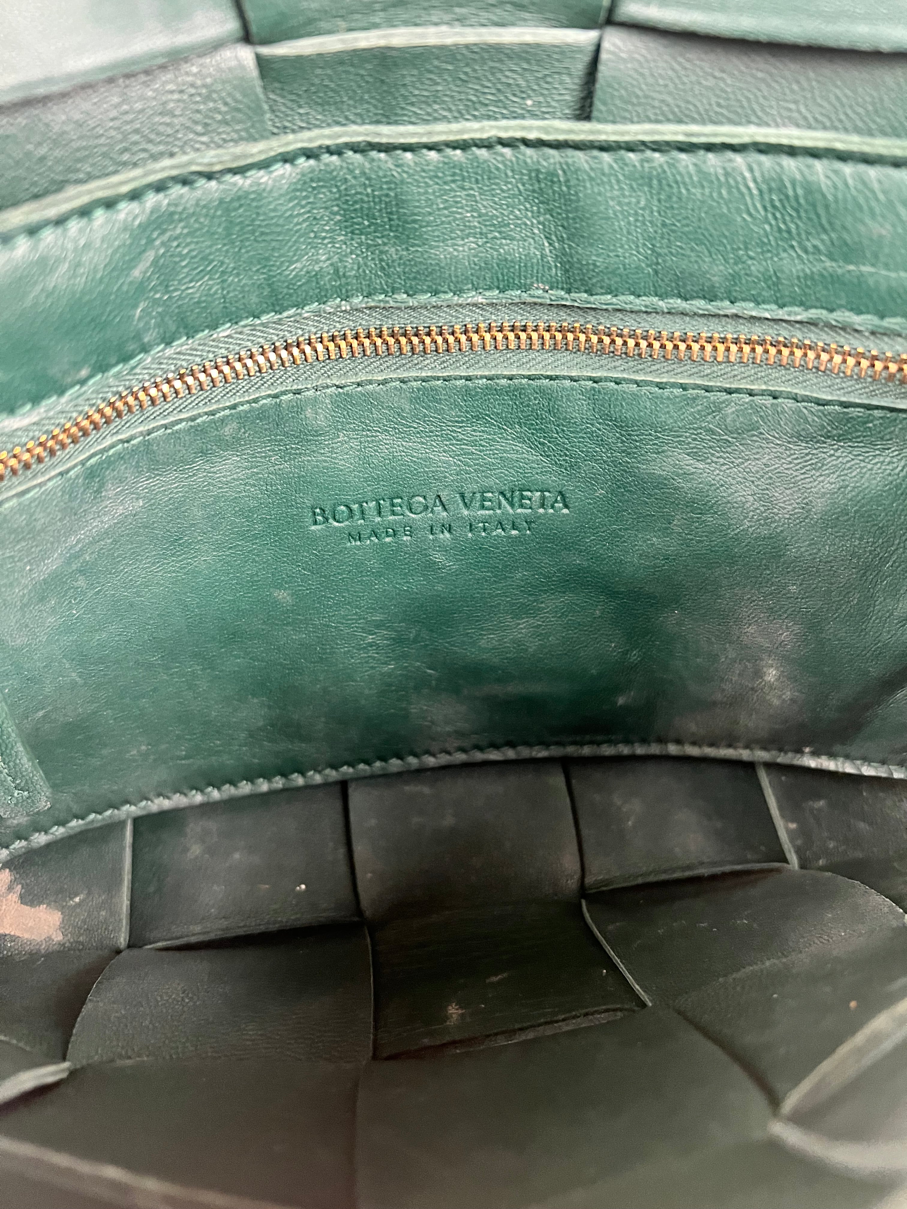 Bottega Veneta Forest Green Intrecciato Cassette Crossbody