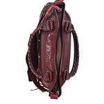 Balenciaga Vintage Burgundy Leather Moto City Two-Way Bag