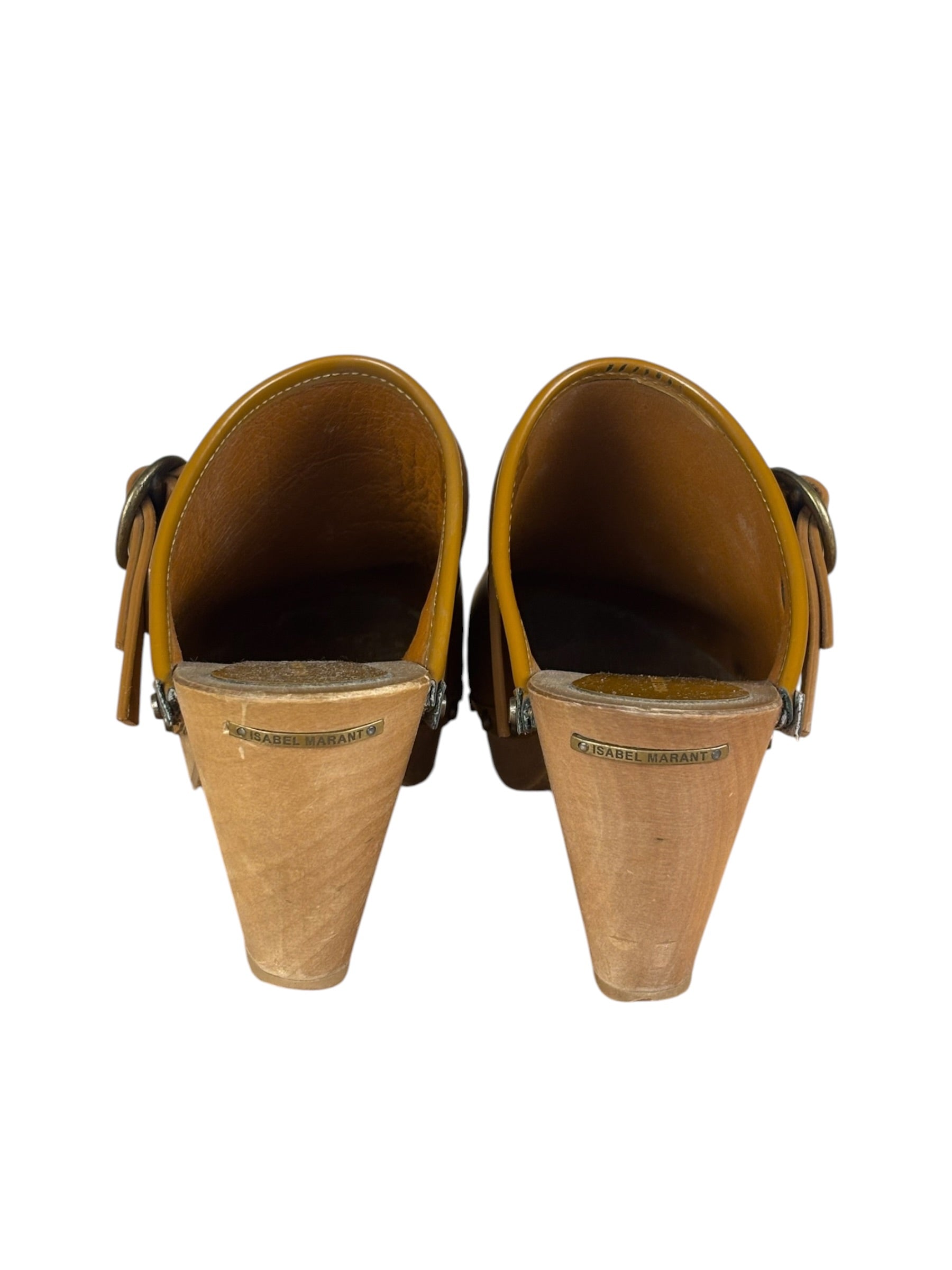 Isabel Marant Camel Brown Marant Titya Leather Clog (Footwear)