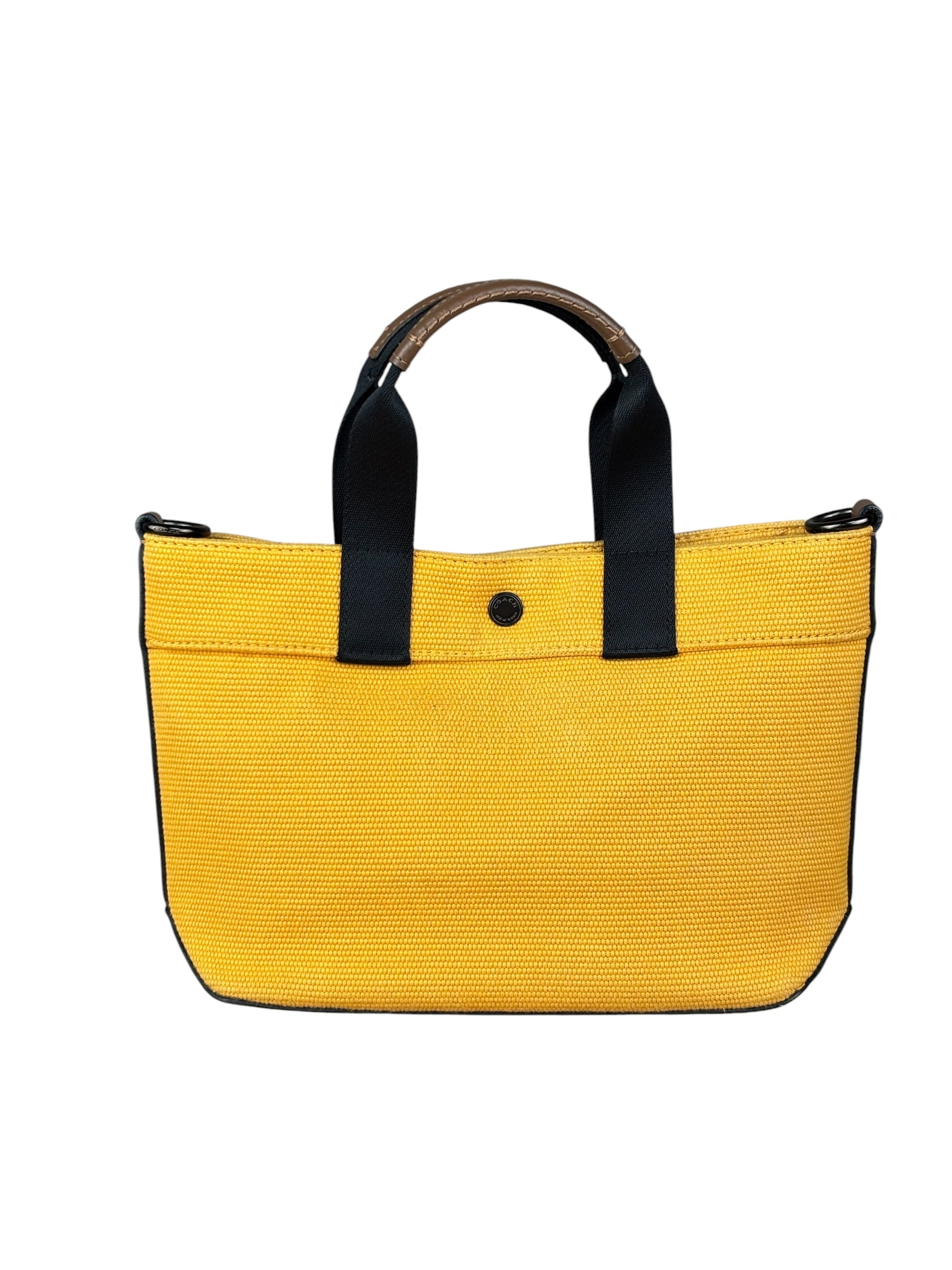 Coach Mustard Yellow Tote 20 In Colorblock Two-Way Bag