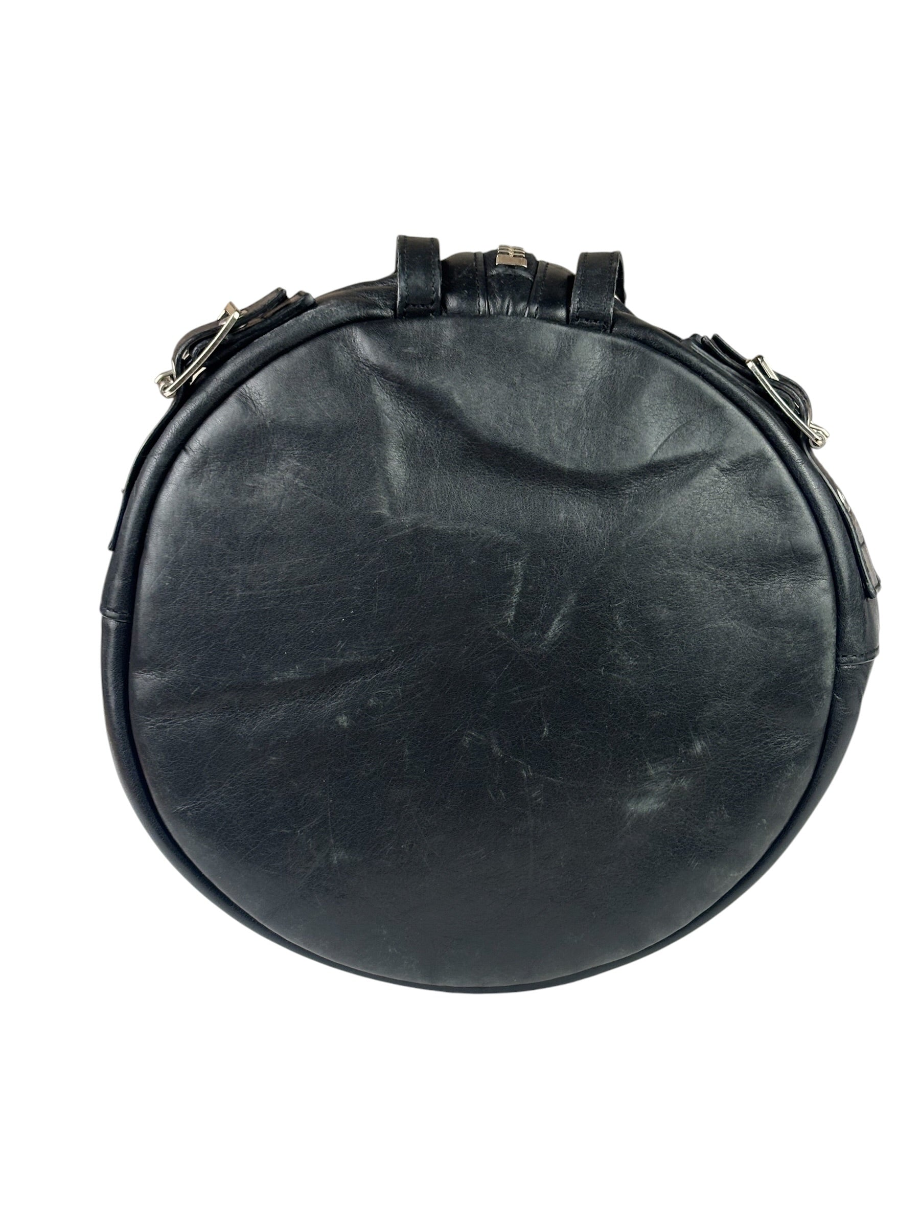 Yves Saint Laurent Black Leather Rider Bucket Bag