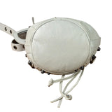 Balenciaga White Leather Le Cagole Bucket Shoulder Bag