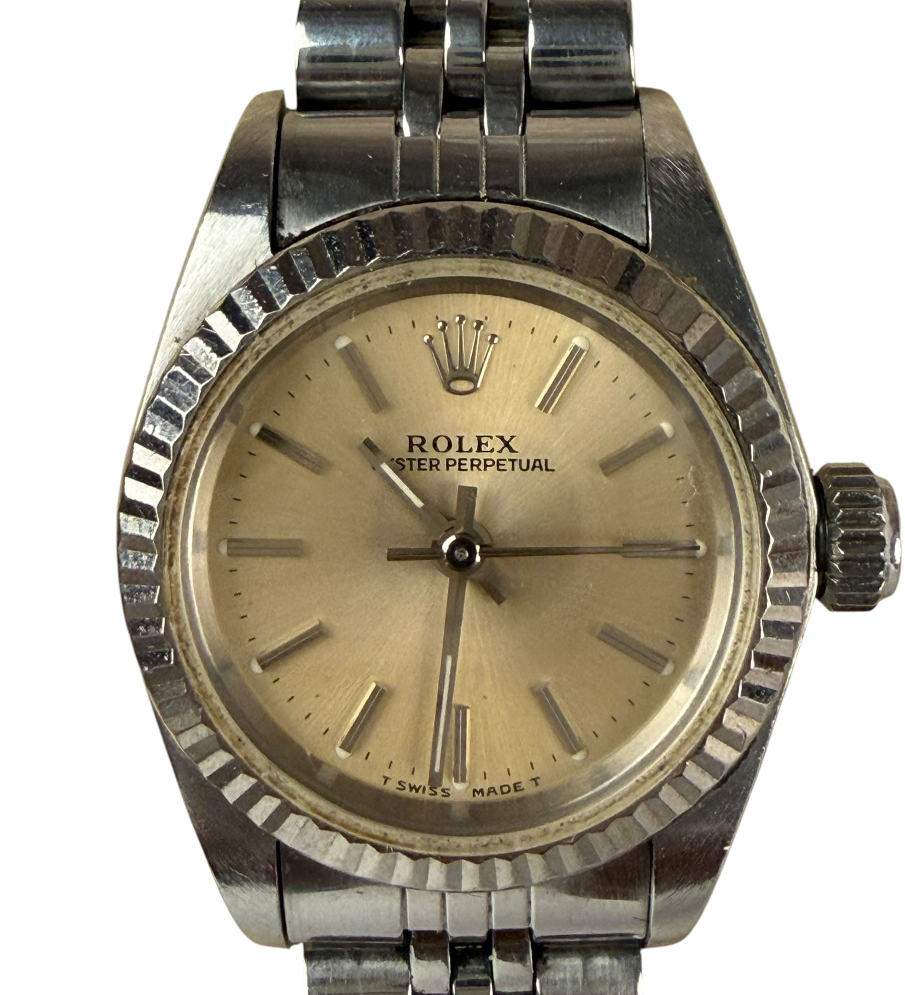Rolex Oyster Perpetual 67194 Silver Stick Dial 1995