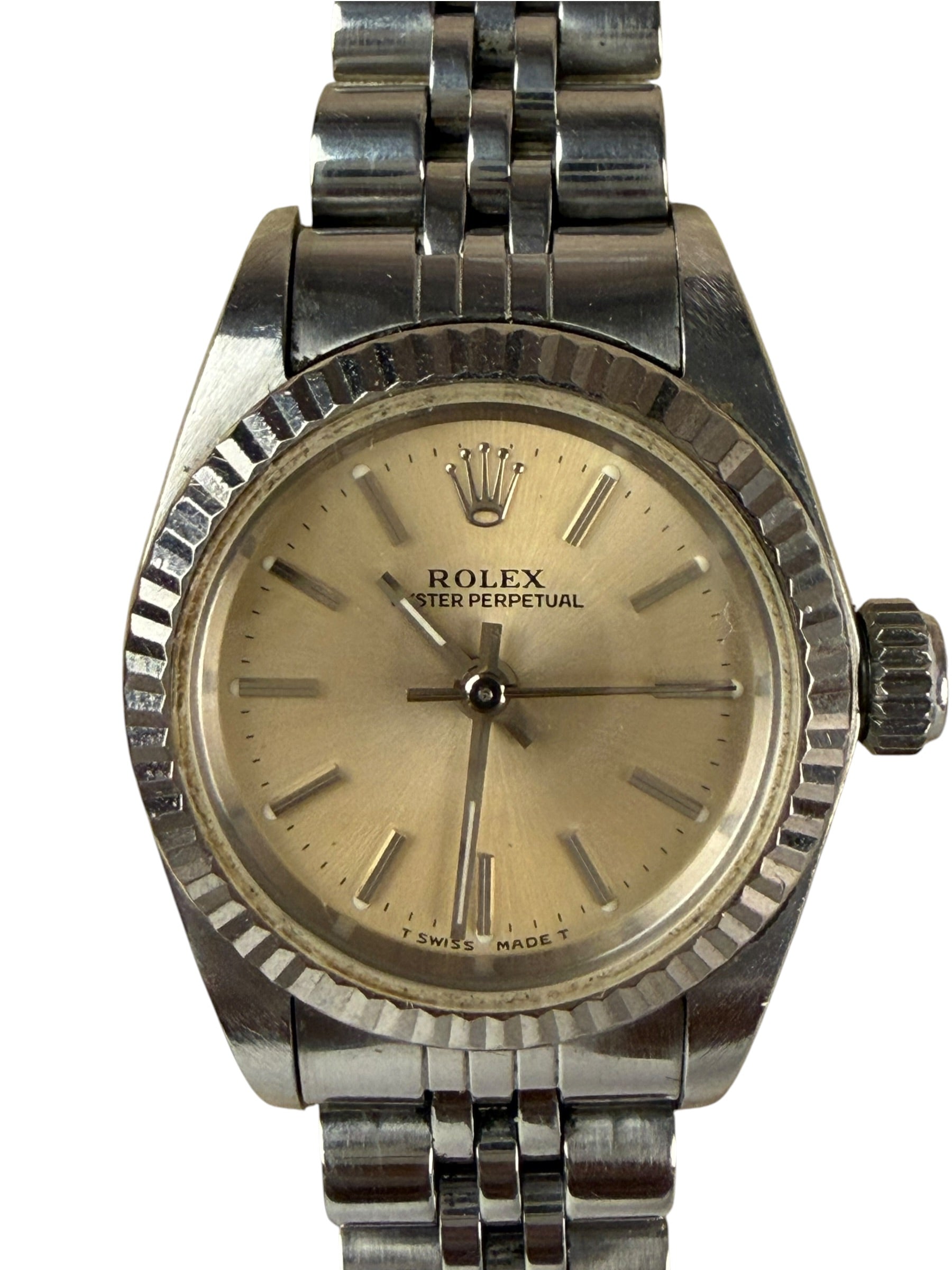 Rolex Oyster Perpetual 67194 Silver Stick Dial 1995