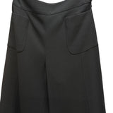 Chanel Vintage Black Wool Wide-Leg Trousers