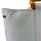 Hermes Light Blue Canvas Leather Trim Cabag Elan Tote