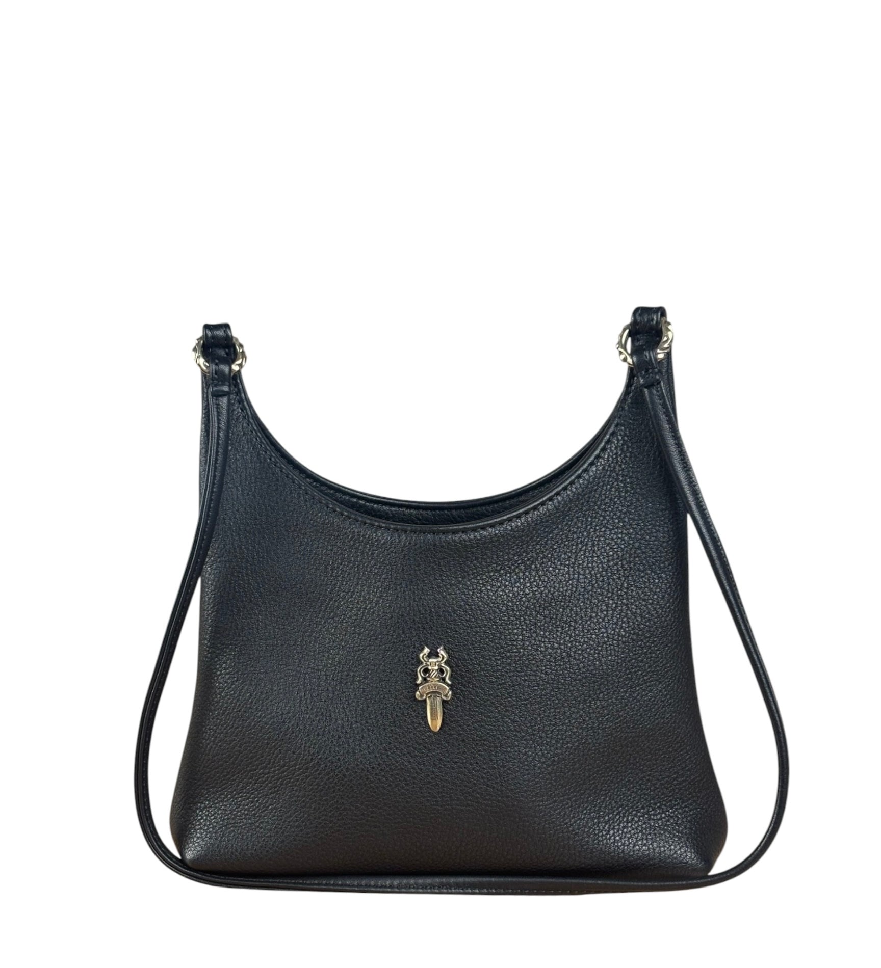 Chrome Hearts Leather Viv Silver Dagger Shoulder Bag