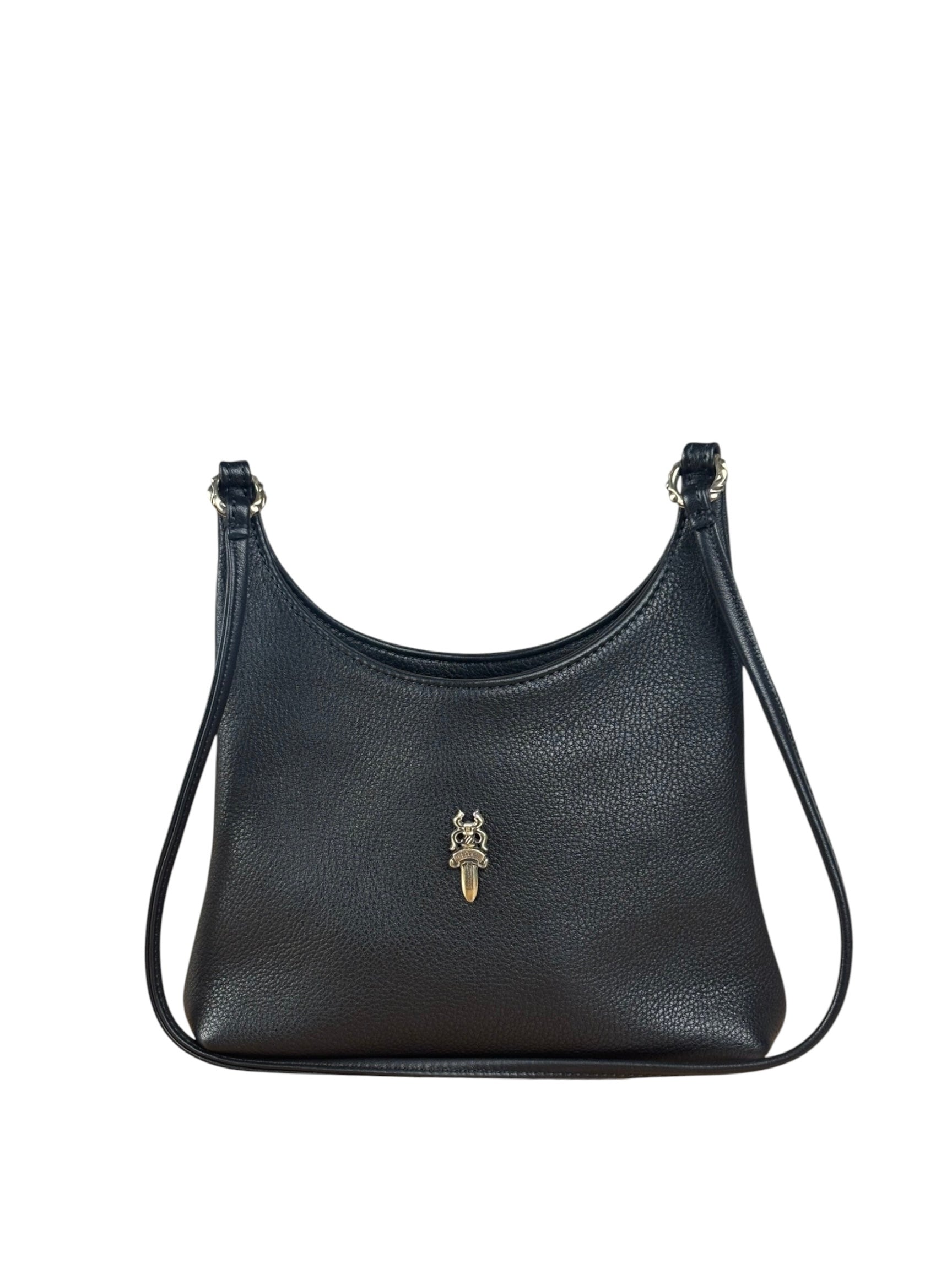 Chrome Hearts Leather Viv Silver Dagger Shoulder Bag