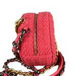 Chanel 19 Round Pink Tweed Chain Shoulder Bag