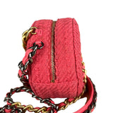 Chanel 19 Round Pink Tweed Chain Shoulder Bag