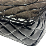 Chanel Black Quilted Patent Leather Double Flap Bag 2011