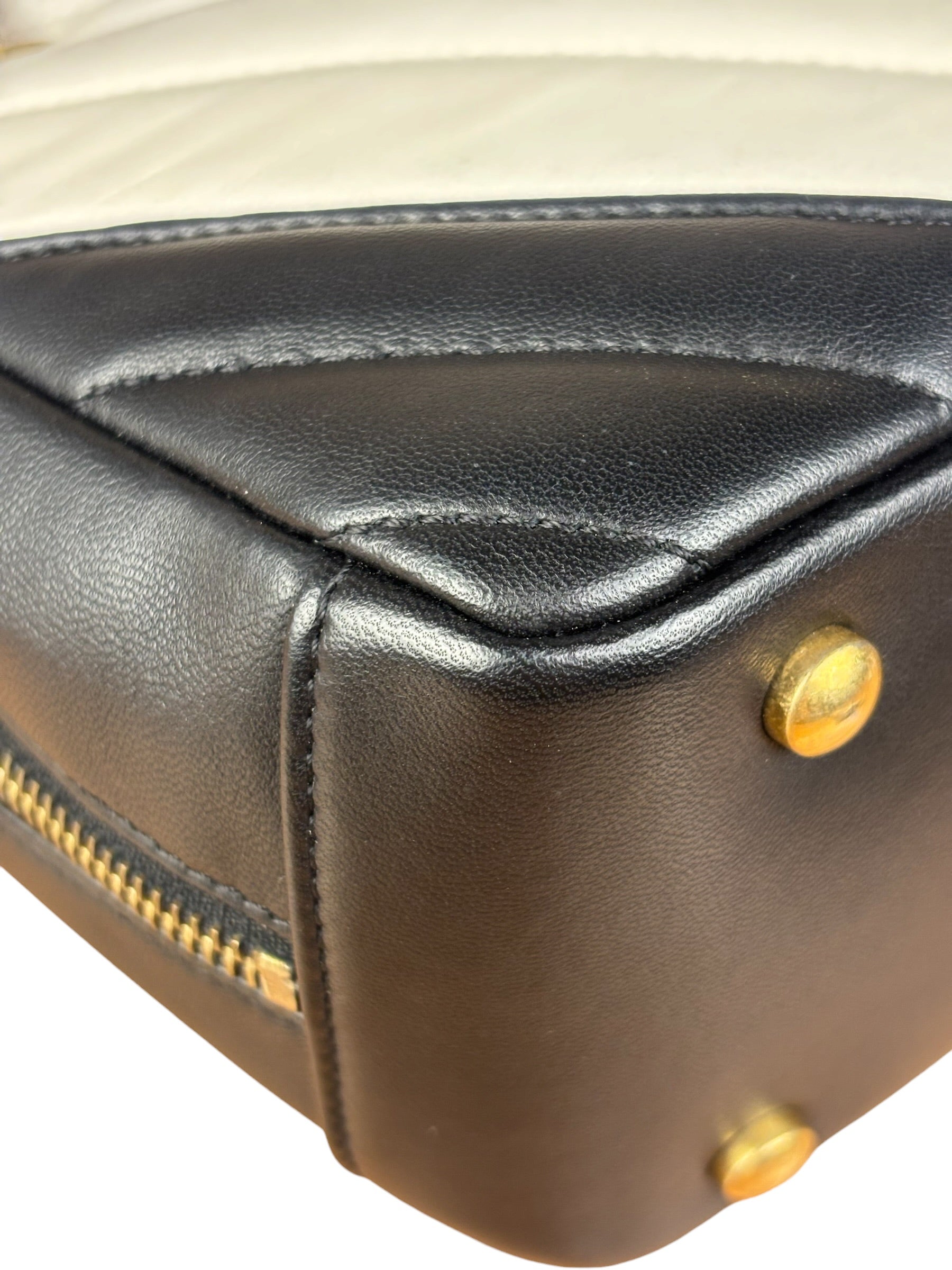 Chanel Bicolor Chevron V-Quilted Leather Camera Case 2014