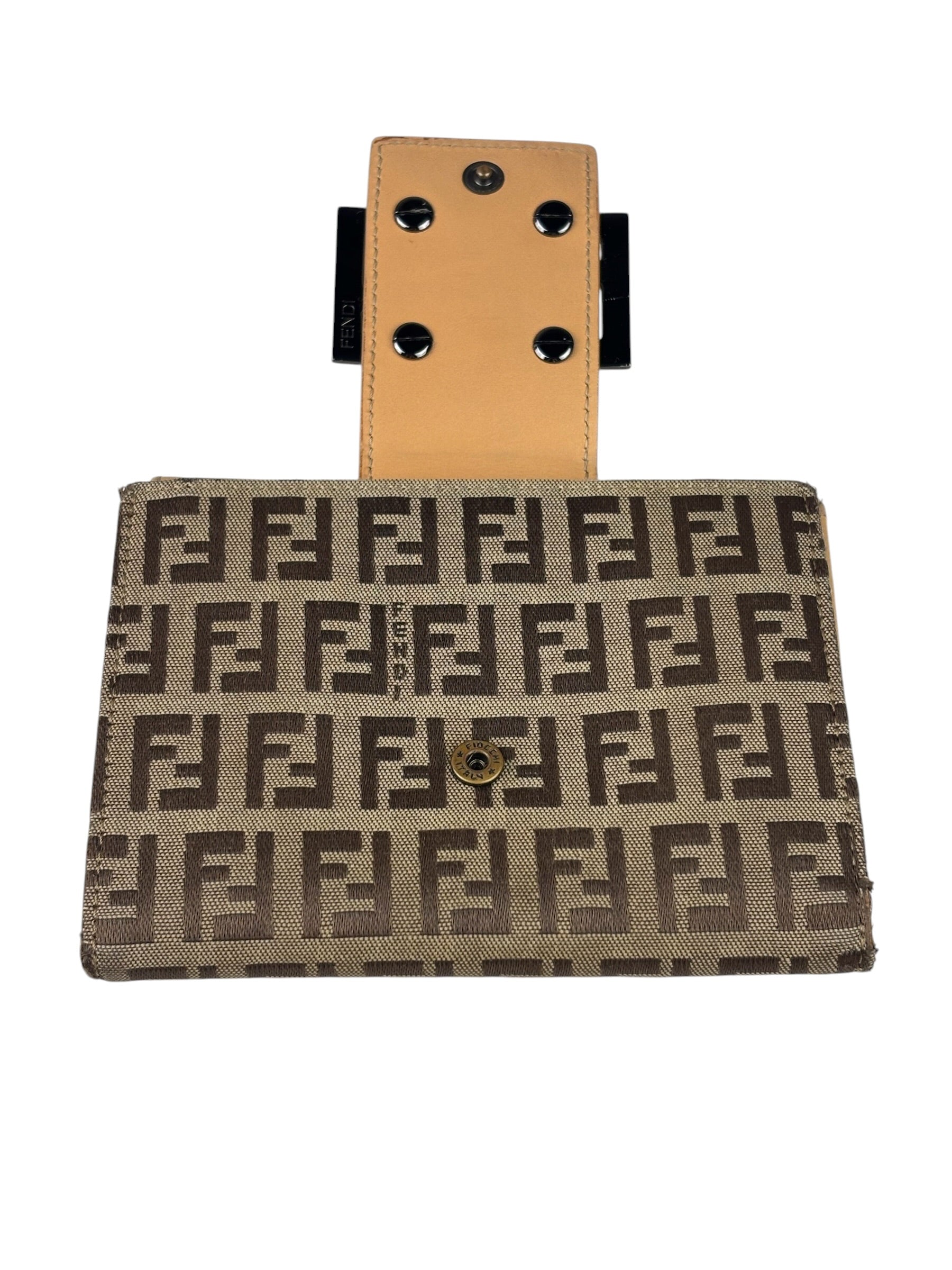Fendi Beige Zucca Bi-Fold Wallet
