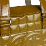 Chanel Vintage Patent Chocolate Bar Bowler Bag