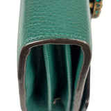 Gucci Green Leather Crystal Embellished Dionysus Chain Bag