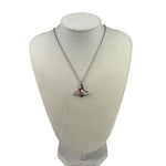 Vivienne Westwood Orb Red Diamante Heart Pendant Necklace