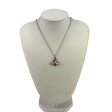 Vivienne Westwood Orb Red Diamante Heart Pendant Necklace