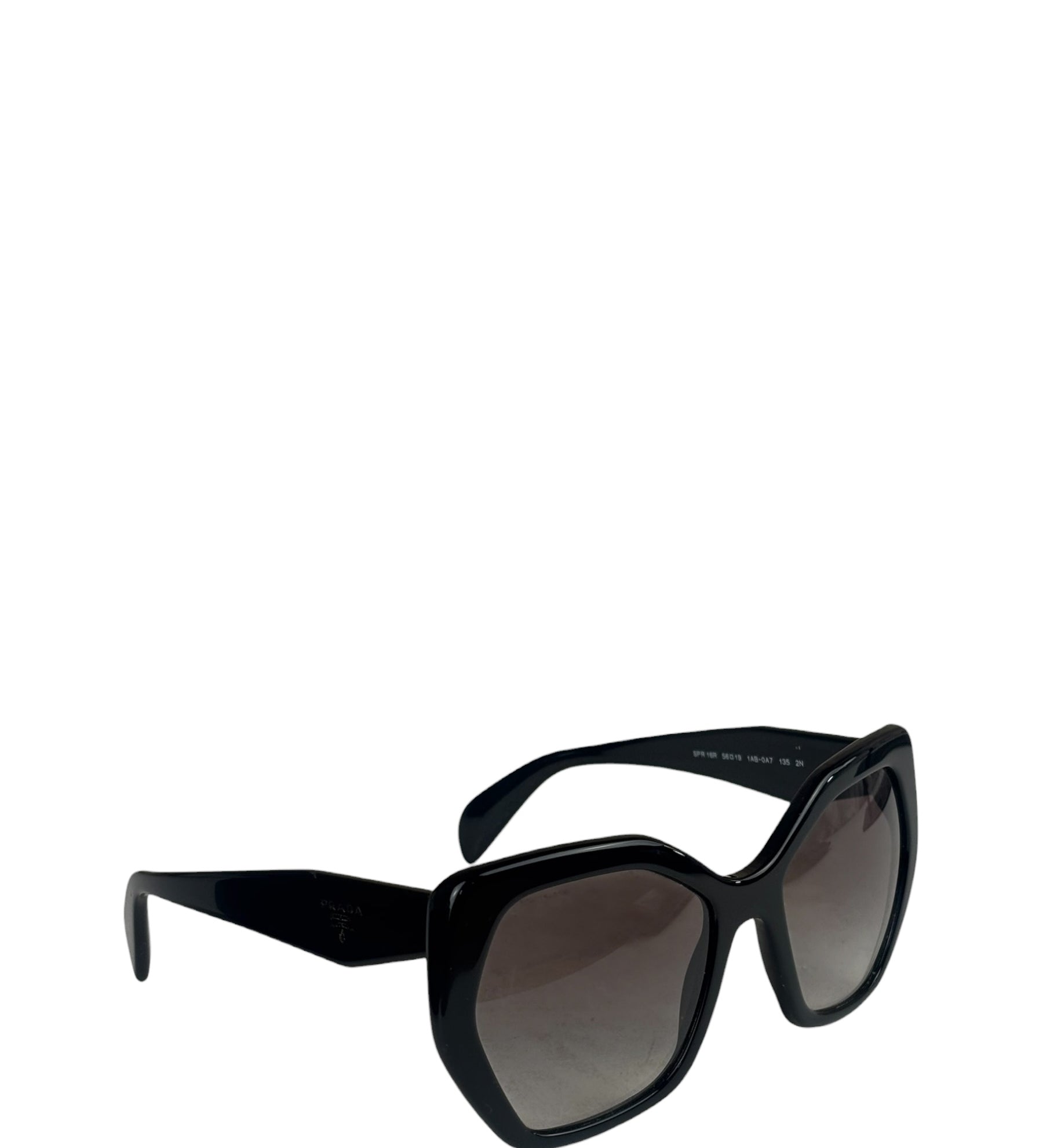 Prada Black Acetate Oversized Sunglasses