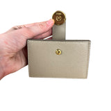 Fendi F Grey Leather Card Case