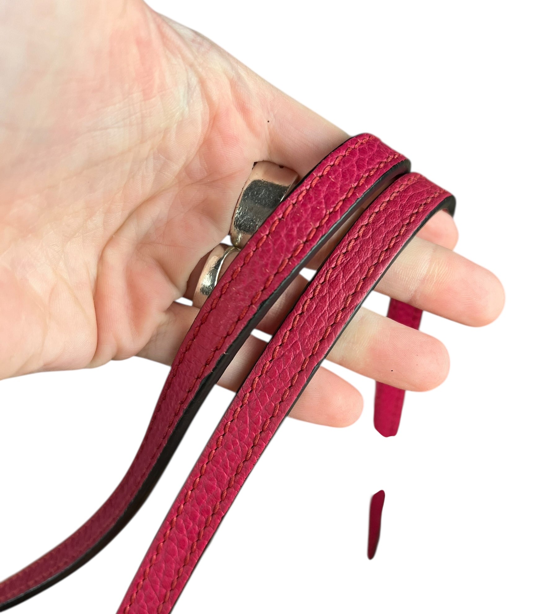 Gucci Hot Pink Pebbled Leather Swing Tote