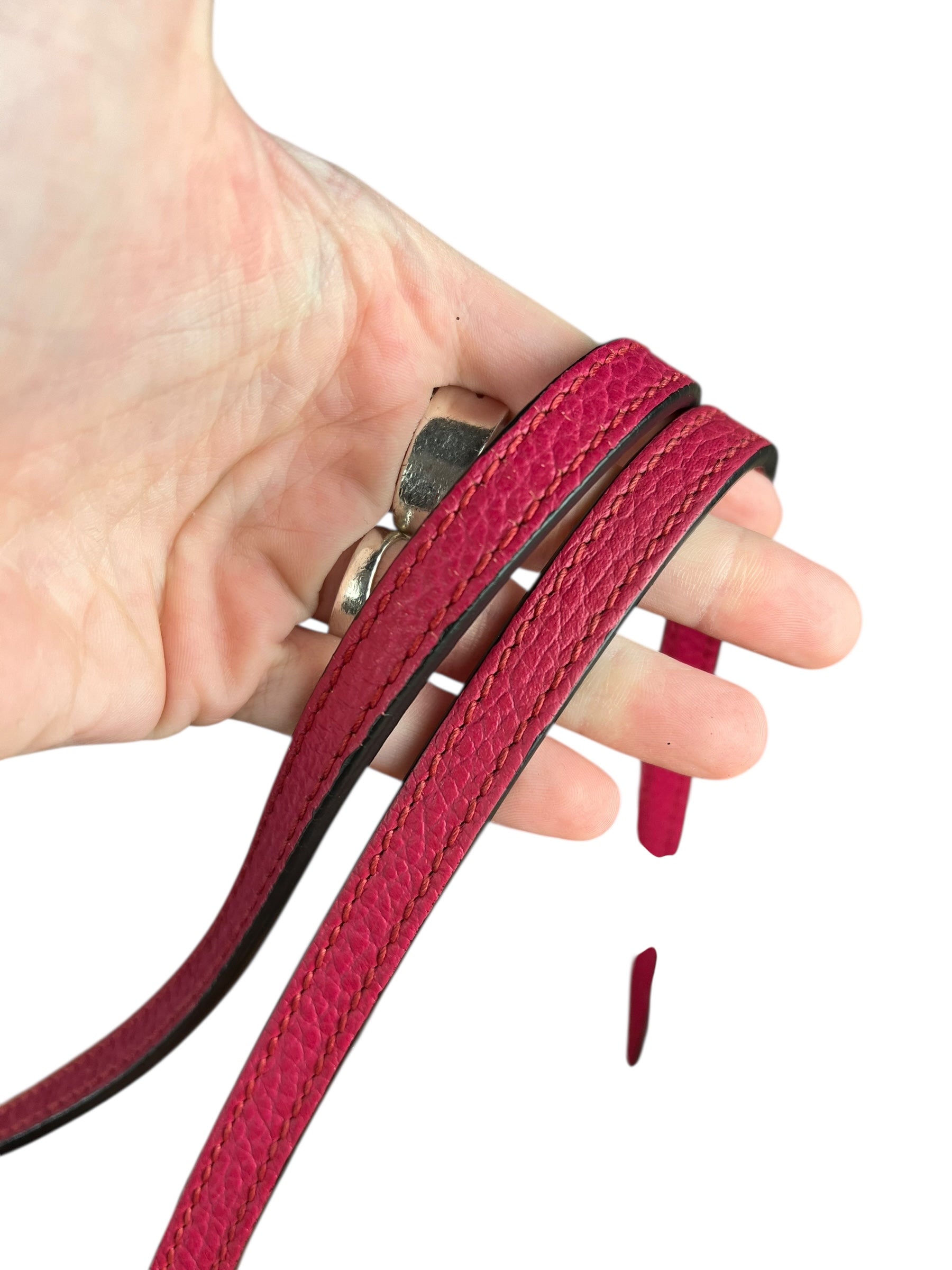 Gucci Hot Pink Pebbled Leather Swing Tote