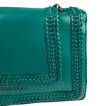 Bvlgari Green Leather Serpenti Forever Shoulder Bag