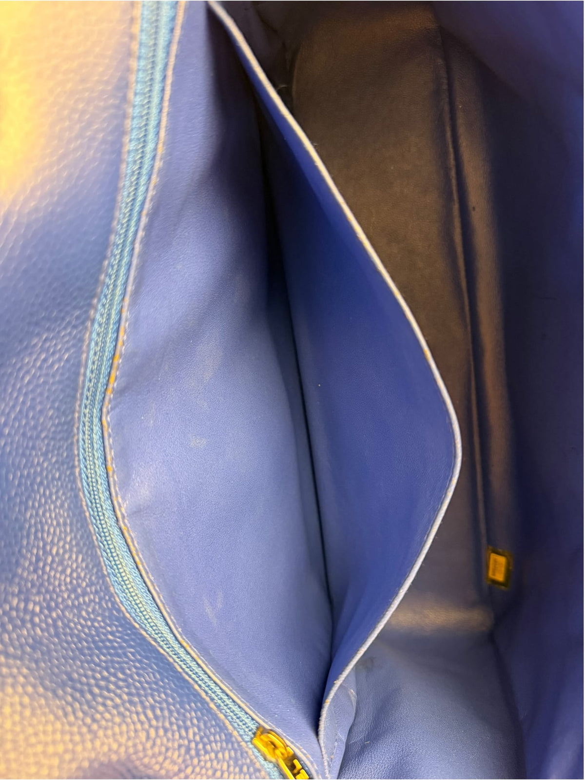 Chanel Royal Blue Caviar M Flap 2009