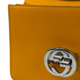 Gucci Orange GG Polished Leather Shoulder Bag