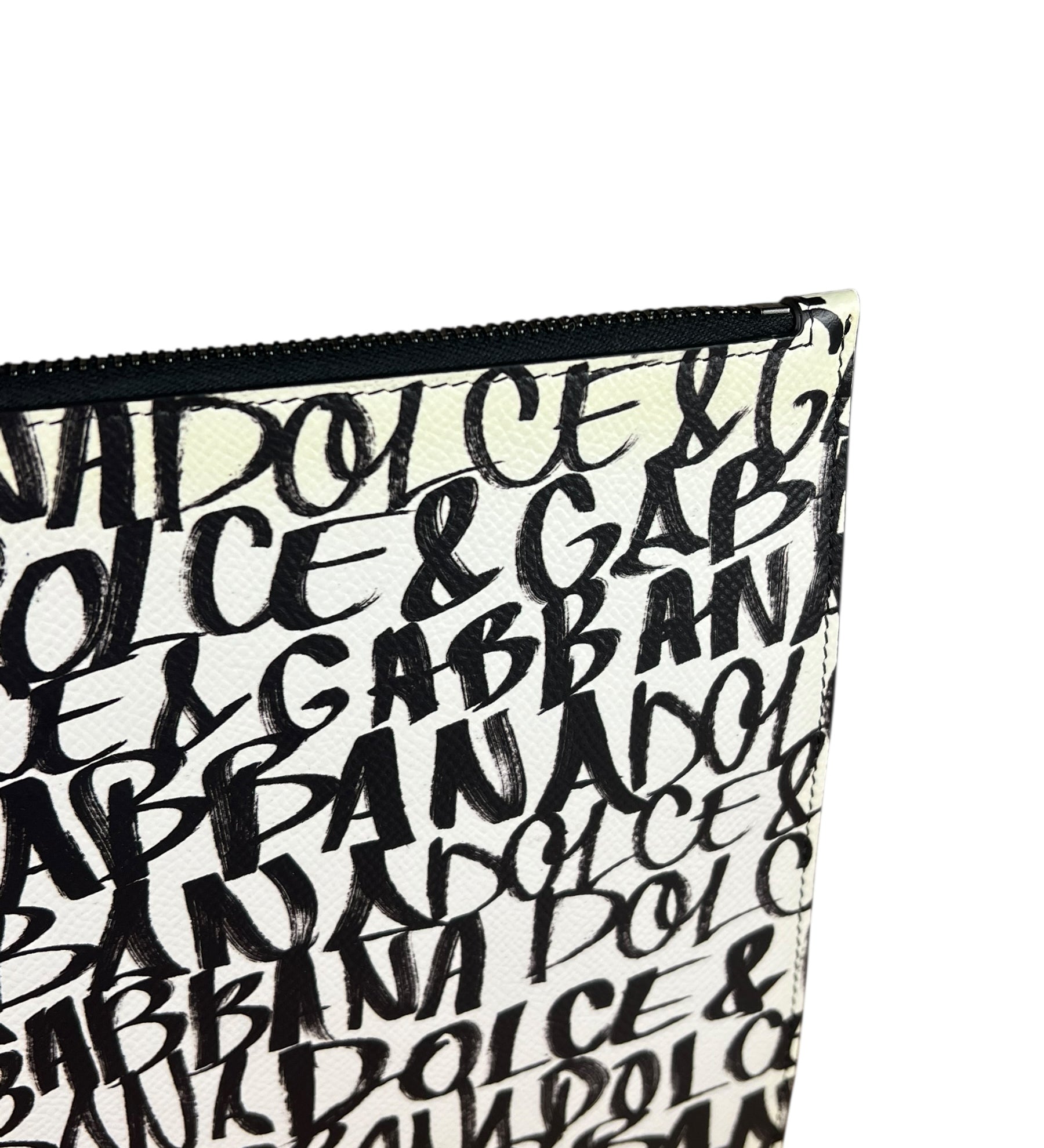Dolce & Gabbana Graffiti Clutch White