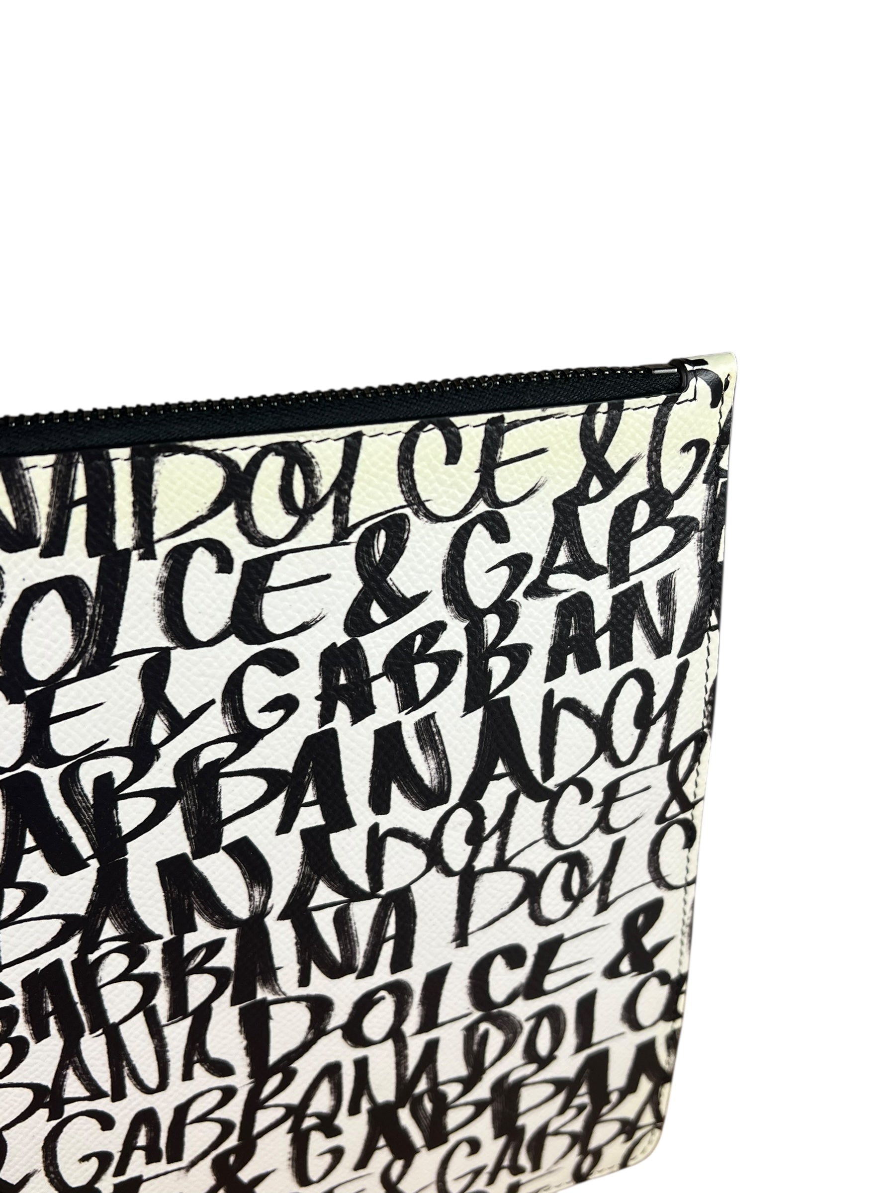 Dolce & Gabbana Graffiti Clutch White
