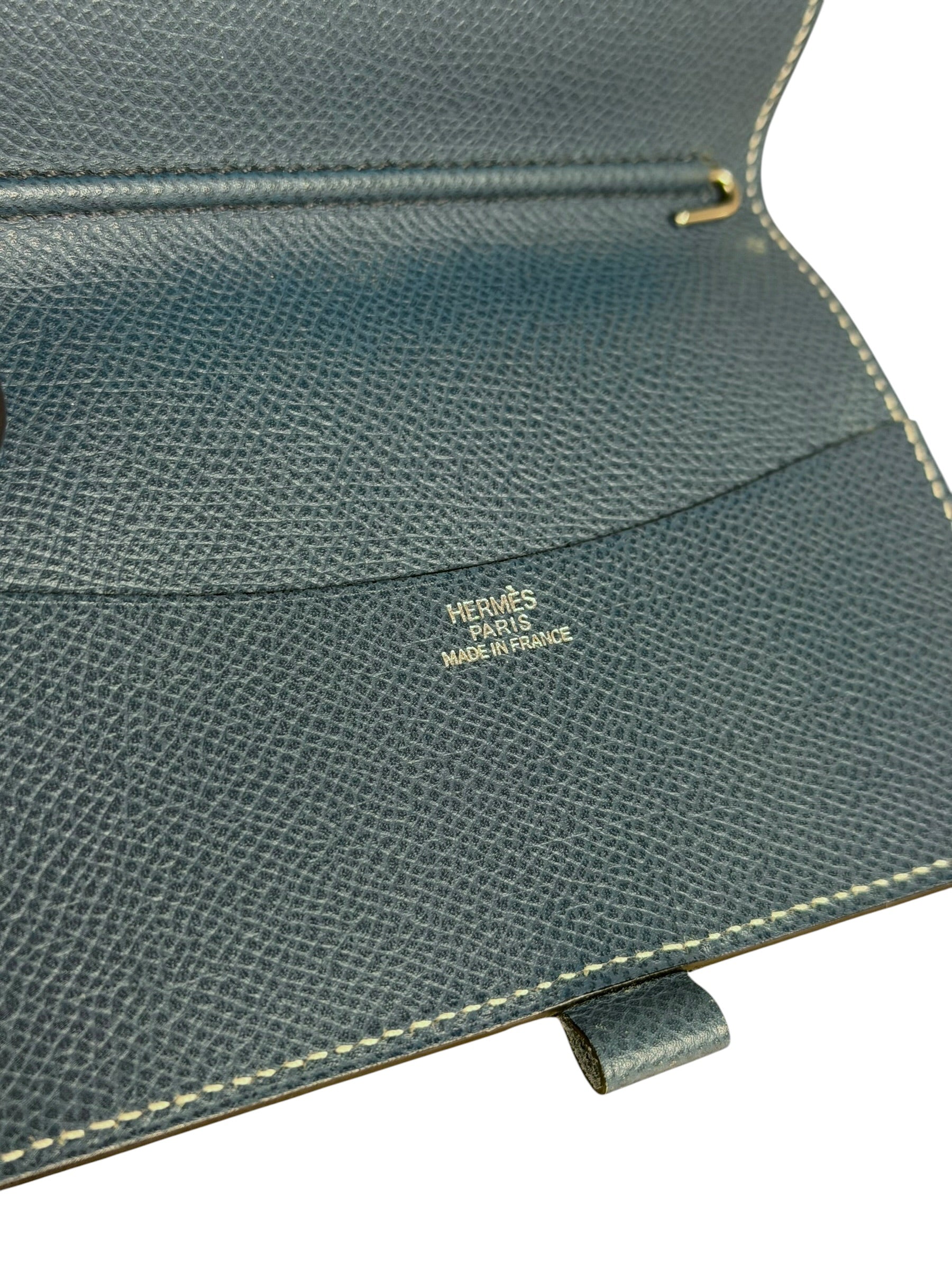 Hermes Blue Jean Leather Agenda Mini Cover