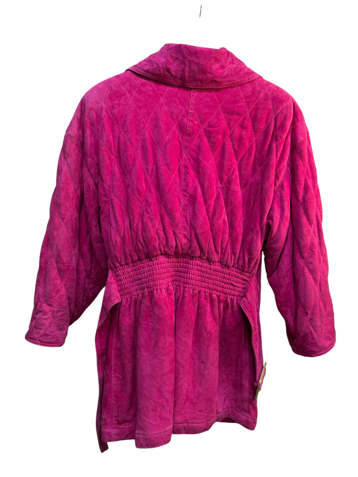 Valentino Magenta Suede Long Coat
