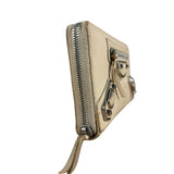 Balenciaga Beige Moto Zippy Wallet