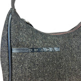 Prada Vintage Dark Grey Wool Pochette