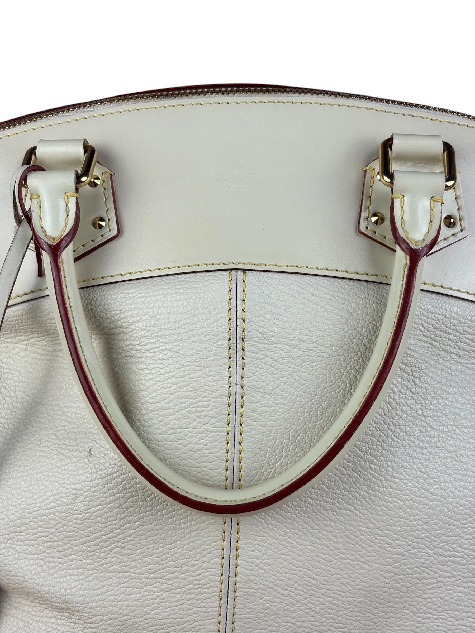 Louis Vuitton Cream Leather Suhali Lockit MM