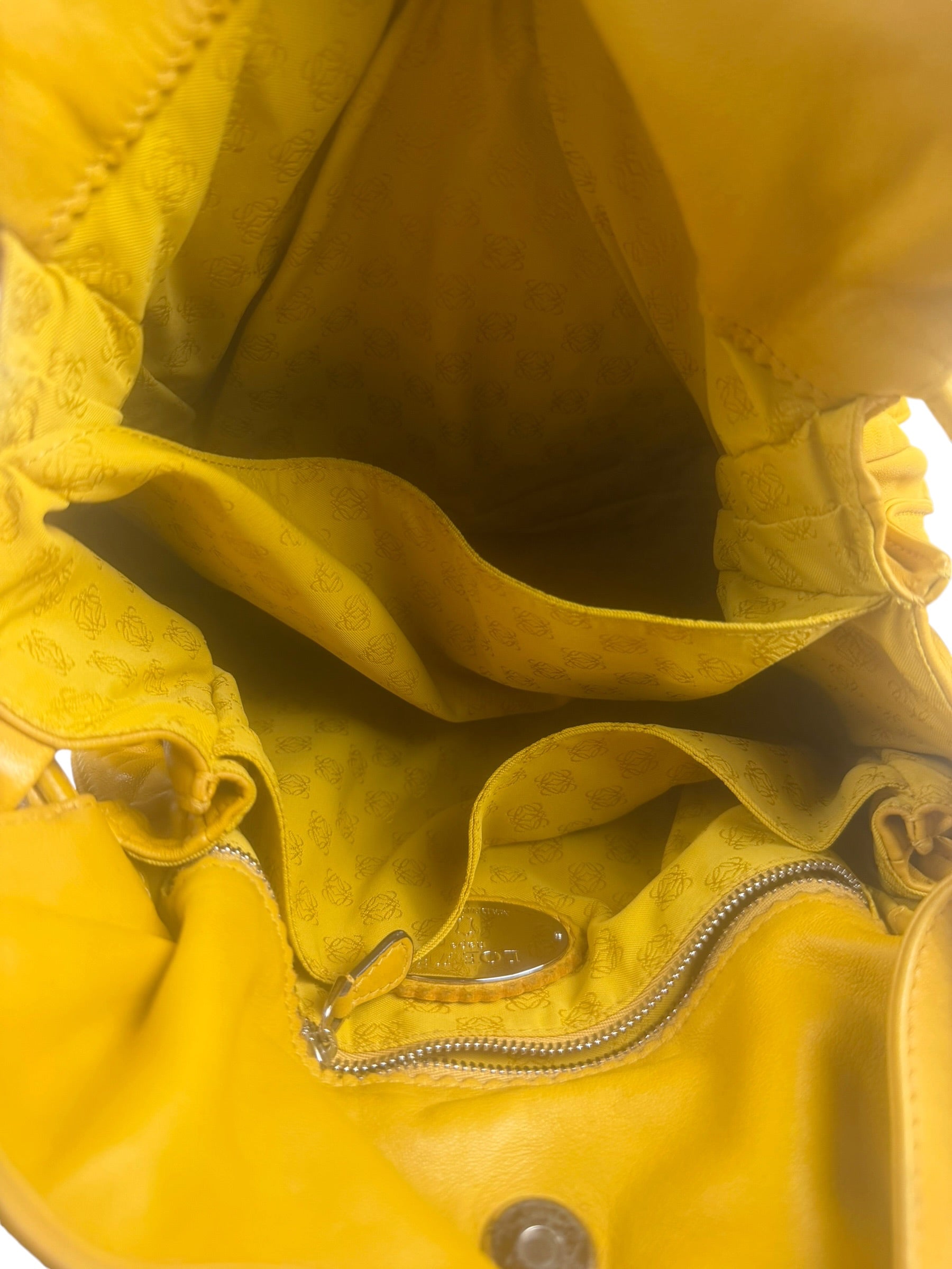Loewe Vintage Yellow Leather Flamenco Tote Bag