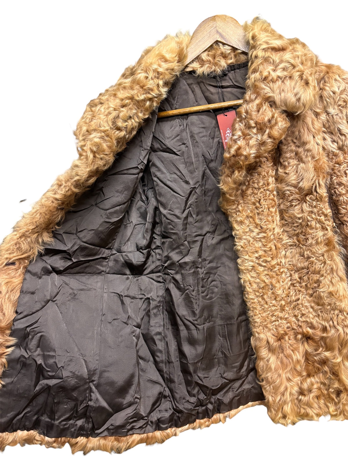 Vintage Brown Leather Trim/Persian Lamb Coat
