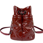 Chanel Patent Red Quilted S Shopper Tote 2013