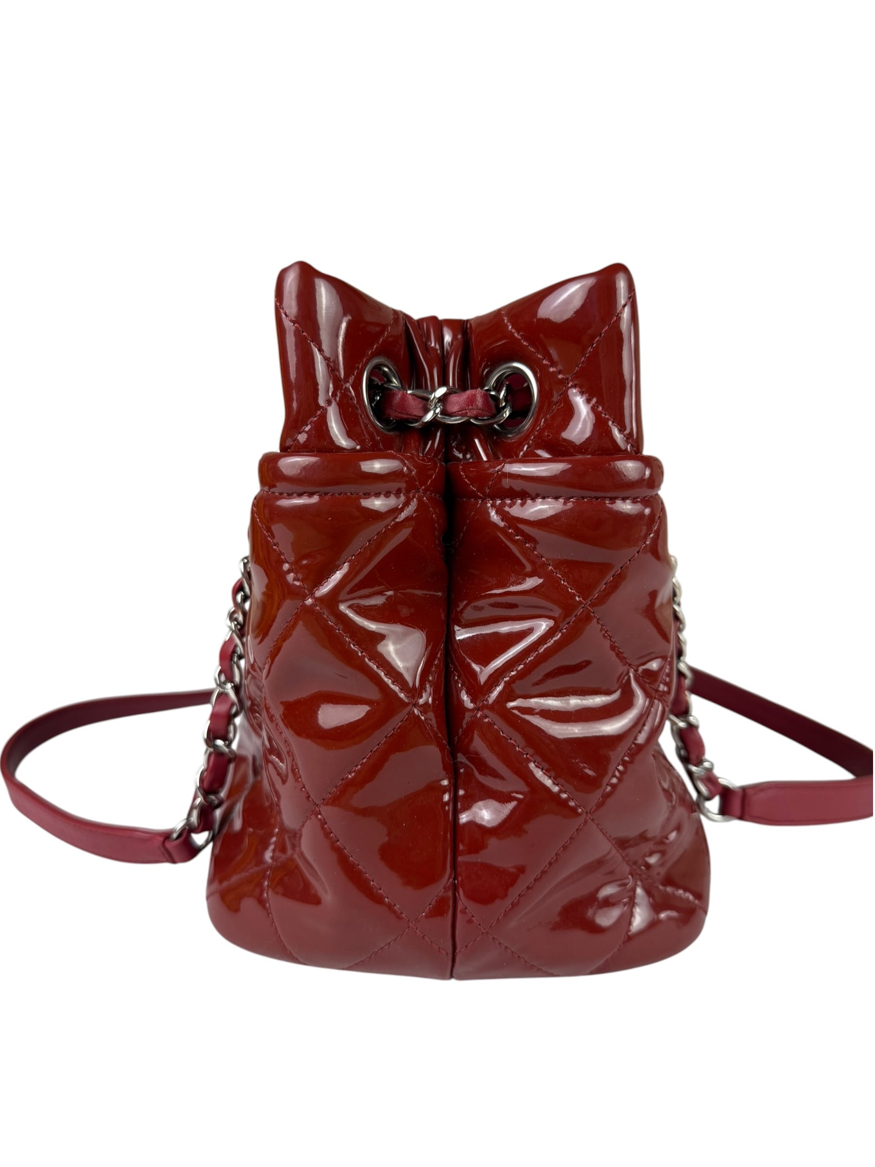 Chanel Patent Red Quilted S Shopper Tote 2013