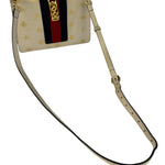 Gucci Textured Calfskin Bee Star Sylvie Shoulder Bag White