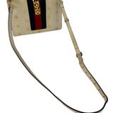 Gucci Textured Calfskin Bee Star Sylvie Shoulder Bag White