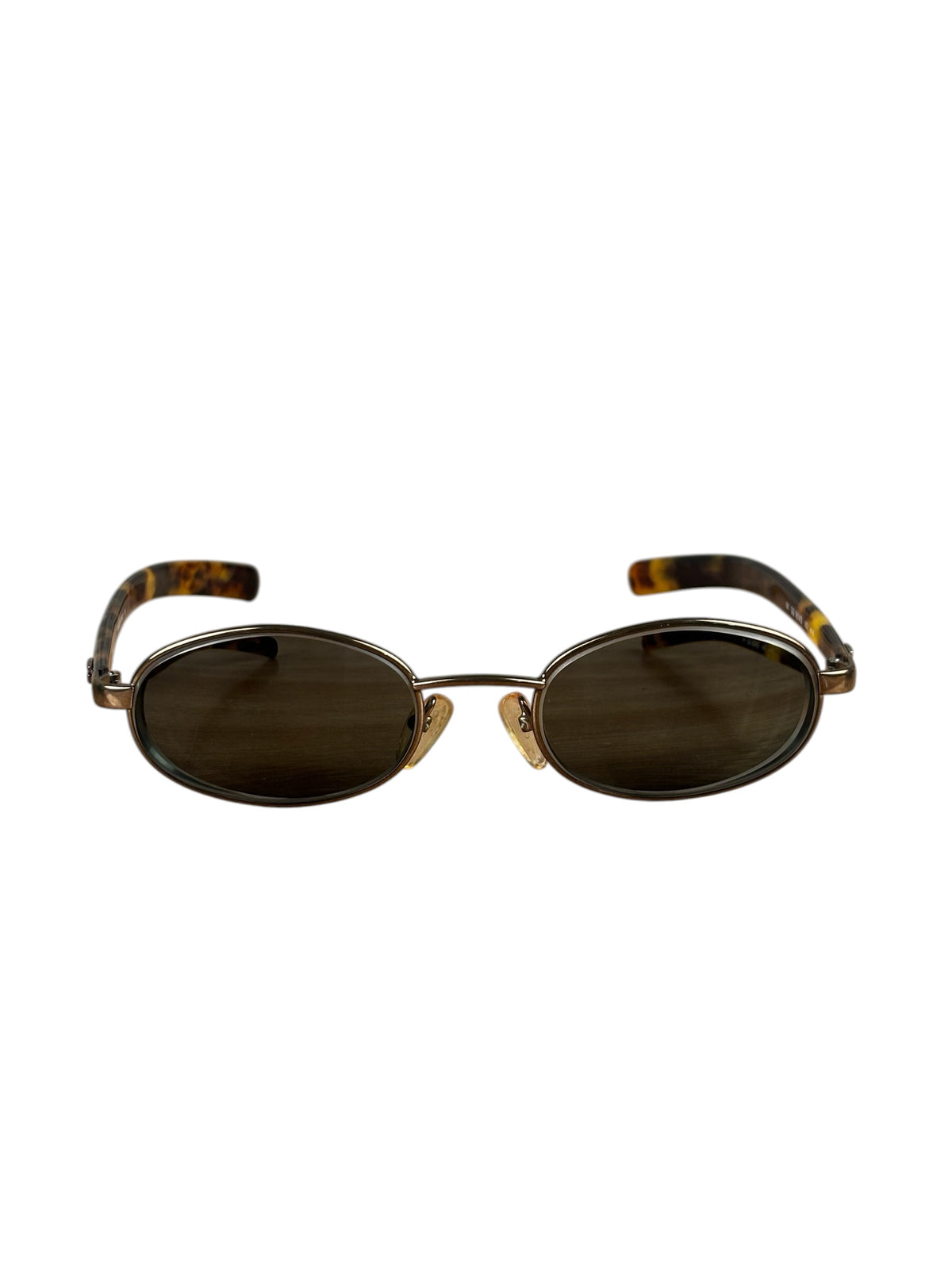 Gucci Vintage Dark Green/Gold-Toned Oval Frame Sunglasses RX