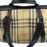 Burberry Vintage Haymarket House Small Boston Bag