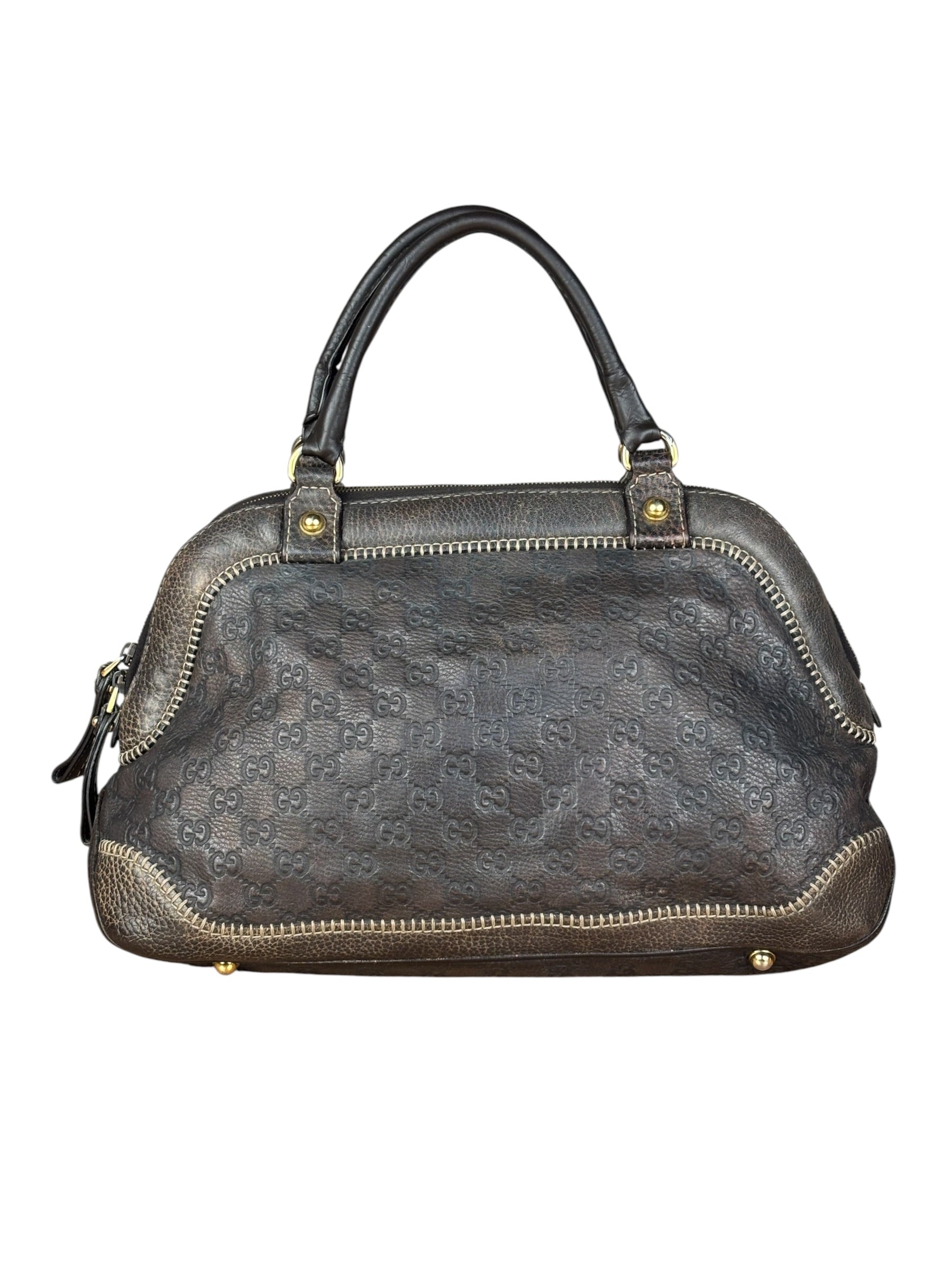 Gucci New Pelham Brown Leather Handbag