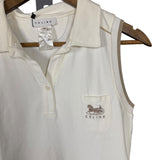 Celine Sleeveless Button Up Polo