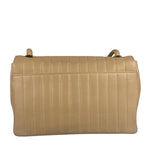 Chanel Vintage Tan Vertical Quilt Flap Shoulder Bag 1989