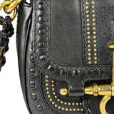 Gucci Black Leather Snaffle Bit Shoulder Bag